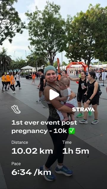 Instagram post: first 10K race after pregnancy
