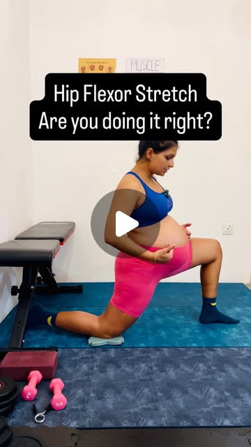 Instagram post: hip flexor stretch tutorial
